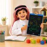 لوح كتابة مقاس 10 بوصة ، لوح رسم للكتابة قابل للمسح وإعادة الاستخدام، ألعاب تعليمية
